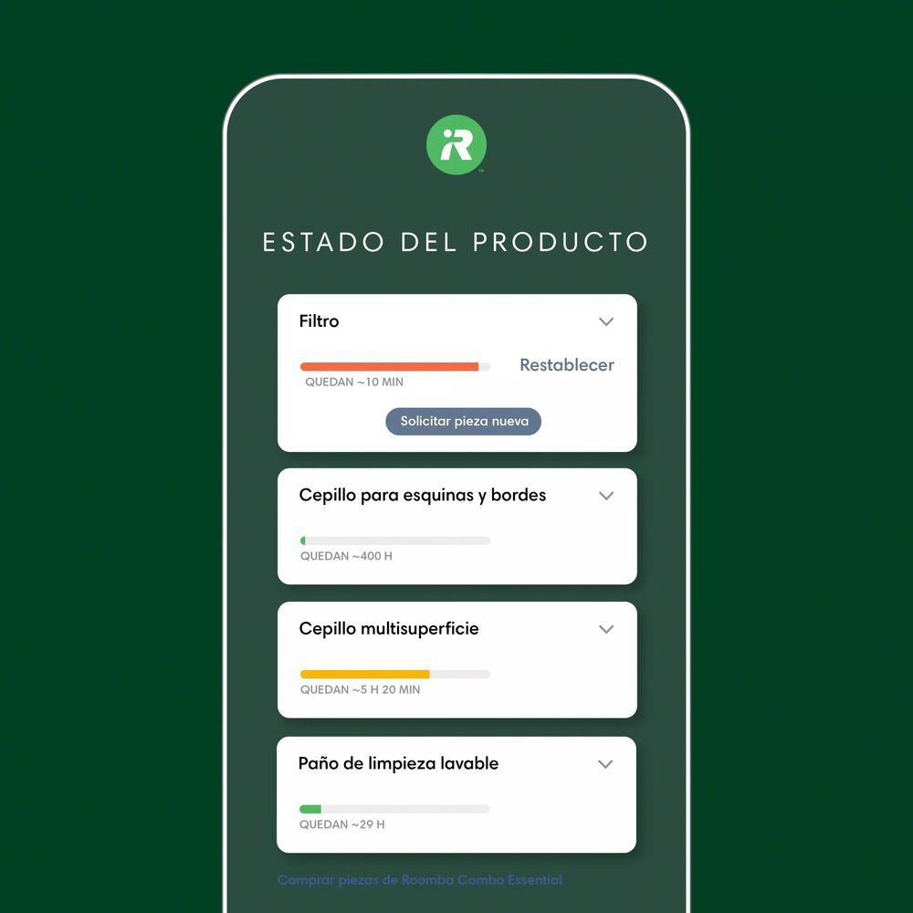 Aplicaci&oacute;n iRobot&nbsp;HOME para controlar el estado del robot
